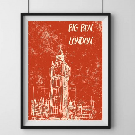 תמונת קיר דגם ביג בן לונדון Big Ben London