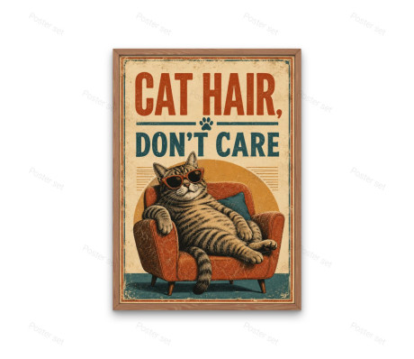 פוסטר - CAT HAIR, DON'T CARE