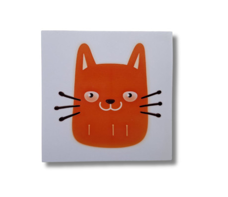 תחתית כוסות - חתול כתום בעיצוב מקסים 
