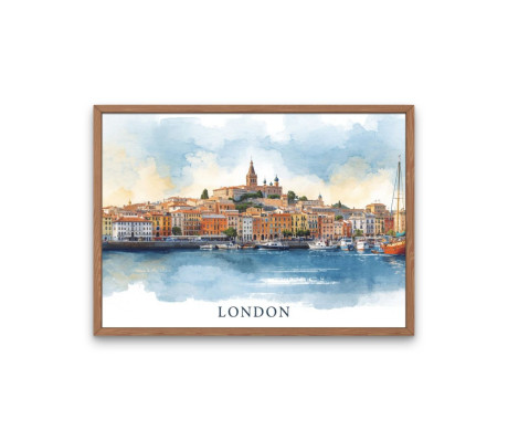 פוסטר תמונת קיר - איור לונדון - השראה אורבנית עם טאץ’ קלאסי