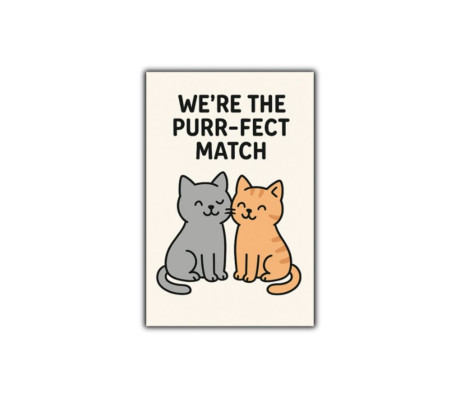 מגנט זוג חתולים חמודים עם הרבה אהבה