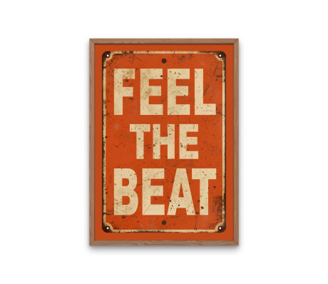 פוסטר מעוצב סגנון רטרו - הרגישו את הקצב