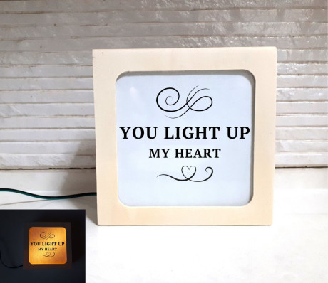 מנורת שולחן אווירה תאורת לילה מעץ טבעי – 