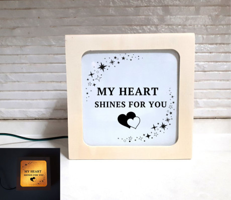 מנורת שולחן אווירה תאורת לילה מעץ טבעי – 