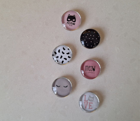 סט 6 מגנטים מקסימים זכוכית למקרר וללוח מתכת