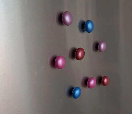 8 מגנטים אבן זכוכית בצבעי פסטל