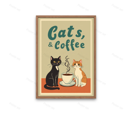 פוסטר - CATS & COFFEE