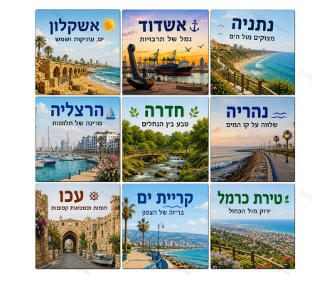 מארז 9 סט מגנטים – ישראל היפה