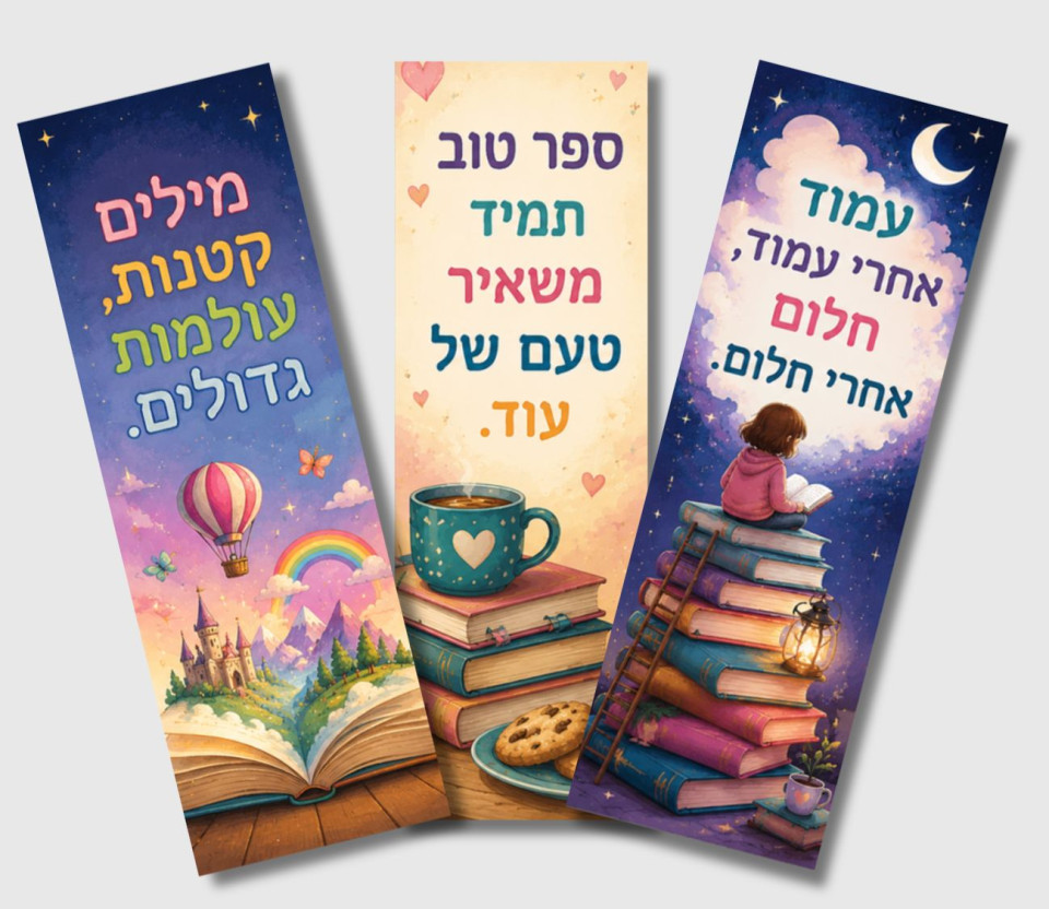 סימניות מגנטיות לספרים עם משפטים מלאי קסם