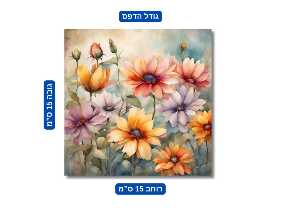 הדפס פרחים וינטג' מספר 1