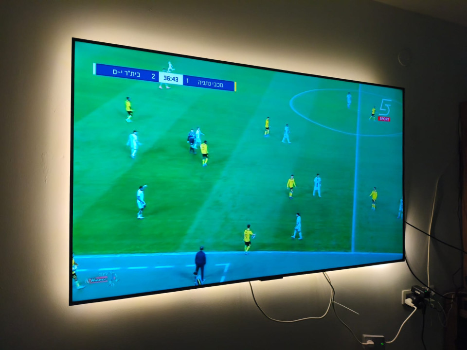 פס לד לבן חם עם חיבור USB לטלוויזיה תאורת אווירה מקסימה